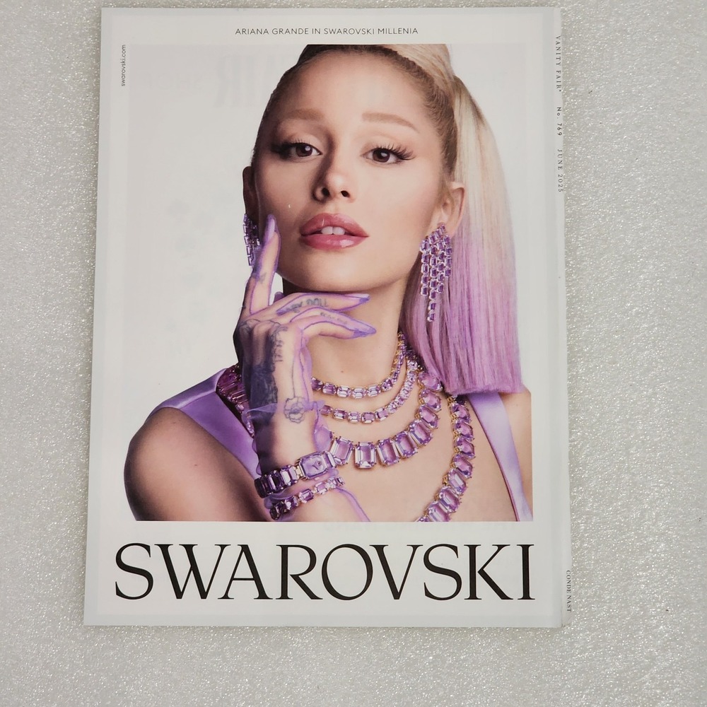Ariana Grande Swarovski Millenia Purple Print Ad Magazine Clipping 8x10 2023